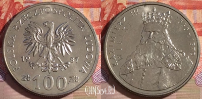 Польша 100 злотых 1987 года, Y# 167, 266-012