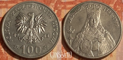Польша 100 злотых 1988 года, Y# 183, 463q-395 ♛