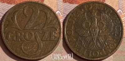 Польша 2 гроша 1938 года, Y# 9a, 372p-038