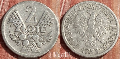 Польша 2 злотых 1958 года, Y# 46, 463r-003