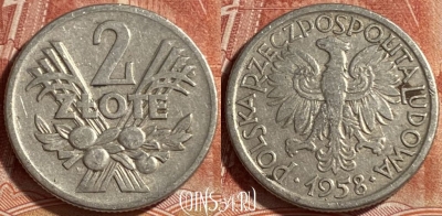 Польша 2 злотых 1958 года, Y# 46, 492р-133