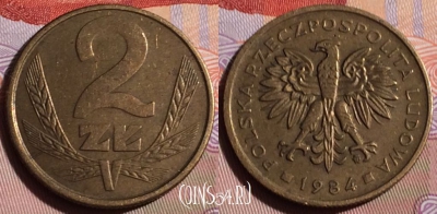 Польша 2 злотых 1984 года, Y# 80.1, 244b-062