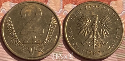 Польша 2 злотых 1987 года, Y# 80.2, 308r-107
