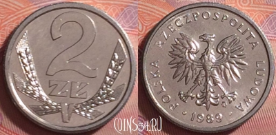 Польша 2 злотых 1989 года, Y# 80.3, 291j-115