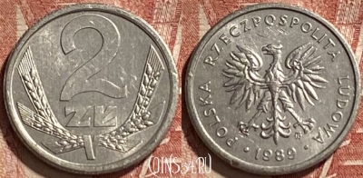 Польша 2 злотых 1989 года, Y# 80.3, 463r-564