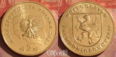 Польша 2 злотых 2005 года, Y# 563, UNC, 211l-073