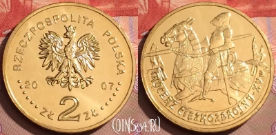 Польша 2 злотых 2007 года, Y# 611, UNC, 081l-118