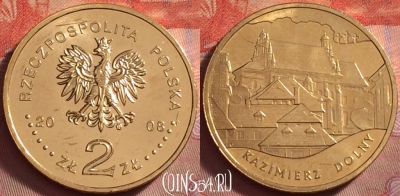 Польша 2 злотых 2008 года, Y# 641, UNC, 130k-066