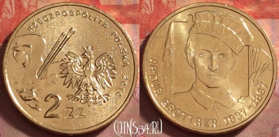 Польша 2 злотых 2010 года, Y# 746, UNC, 123k-074