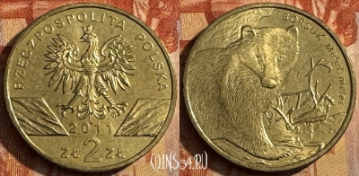 Польша 2 злотых 2011 года, Y# 762, UNC, s515s-003