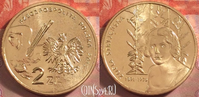 Польша 2 злотых 2011 года, Y# 764, UNC, 104k-106