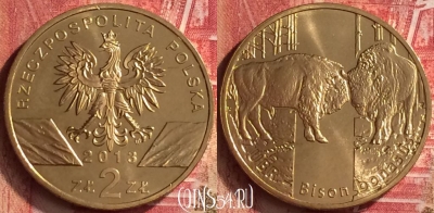 Польша 2 злотых 2013 года, Y# 878, UNC, 296m-116