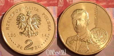 Польша 2 злотых 2014 года, Y# 901, UNC, 081l-133