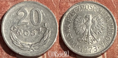 Польша 20 грошей 1973 года, Y# A47, 499р-059