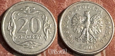 Польша 20 грошей 2001 года, Y# 280, 107s-121