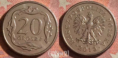 Польша 20 грошей 2013 года, Y# 280, 078i-127
