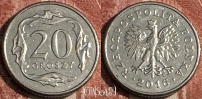Польша 20 грошей 2016 года, Y# 280, 102s-110