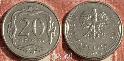 Польша 20 грошей 2019 года, Y# 972, 370r-127 ♛