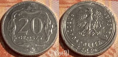 Польша 20 грошей 2020 года, 500р-062