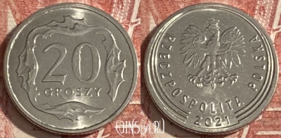 Польша 20 грошей 2021 года, 358r-056 ♛