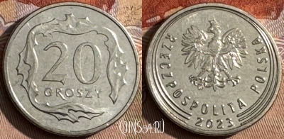Польша 20 грошей 2023 года, 439s-043