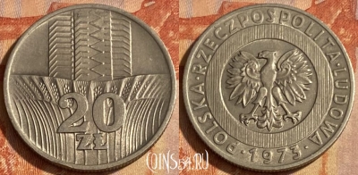 Польша 20 злотых 1973 года, Y# 67, 463q-408