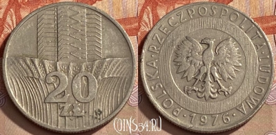 Польша 20 злотых 1976 года, Y# 67, 431q-060
