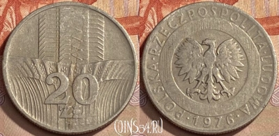 Польша 20 злотых 1976 года, Y# 67, 431q-127