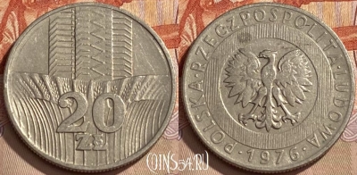 Польша 20 злотых 1976 года, Y# 67, 440q-016