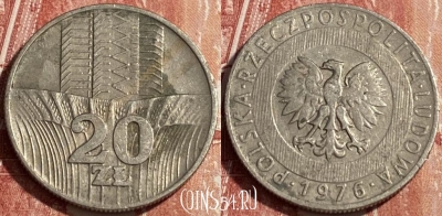 Польша 20 злотых 1976 года, Y# 67, 462r-514