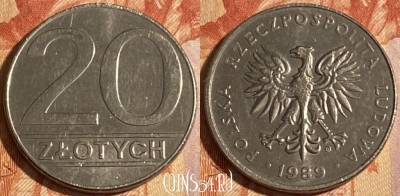 Польша 20 злотых 1989 года, Y# 153.2, 286r-059