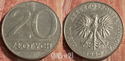 Польша 20 злотых 1990 года, Y# 153.2, 239q-056