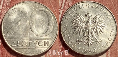 Польша 20 злотых 1990 года, Y# 153.2, 396q-099