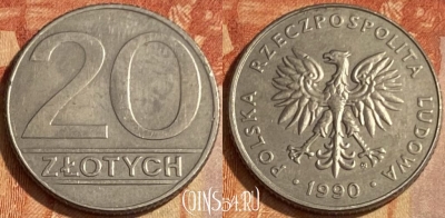 Польша 20 злотых 1990 года, Y# 153.2, 463q-469