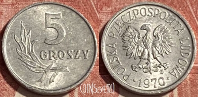 Польша 5 грошей 1970 года, Y# A46, 462r-655
