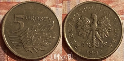 Польша 5 грошей 1999 года, Y# 278, 488р-095