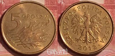 Польша 5 грошей 2012 года, Y# 278, 380k-093