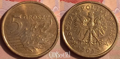 Польша 5 грошей 2013 года, Y# 278, 431-134