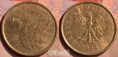 Польша 5 грошей 2014 года, Y# 278, 417-009