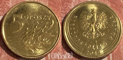 Польша 5 грошей 2019 года, 075s-136