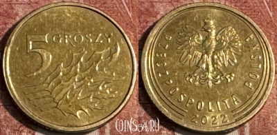 Польша 5 грошей 2022 года, 101s-068