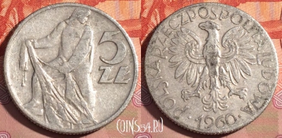 Польша 5 злотых 1960 года, Y# 47, 081c-142