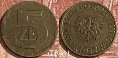 Польша 5 злотых 1977 года, Y# 81.1, 347r-055