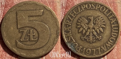 Польша 5 злотых 1977 года, Y# 81.1, 463r-427