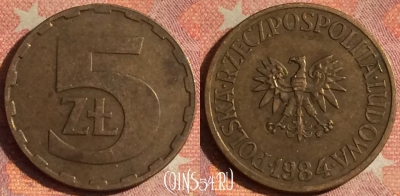 Польша 5 злотых 1984 года, Y# 81.1, 182i-137