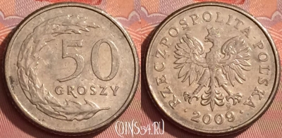 Польша 50 грошей 2009 года, Y# 281, 284l-132