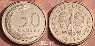 Польша 50 грошей 2015 года, Y# 281, 319l-108