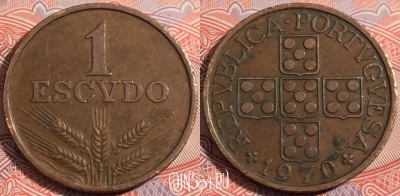 Португалия 1 эскудо 1970 года, KM# 597, b077-131