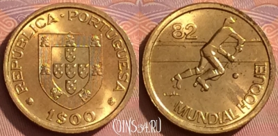 Португалия 1 эскудо 1982 года, KM# 612, UNC, 211l-138