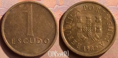 Португалия 1 эскудо 1982 года, KM# 614, 041n-011